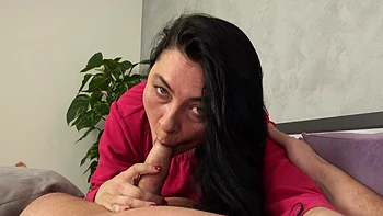 Christina Rose plays with her hairy pussy and big natural tits