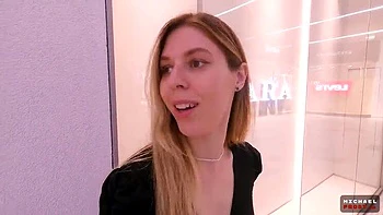 MILF Shoplifter Gets Fucked Hard in Mall Toilet - Risky POV Sex with Big Ass Blonde
