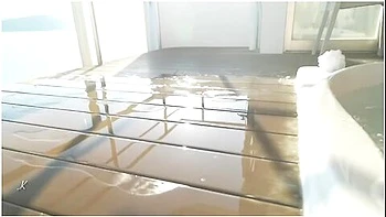 Feeling The Blue Sea, The Breeze And The Light, I Masturbate With Bubbles On The Balcony