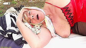 Tight Grandma Ass Fucked In A Public Park