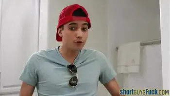 Chubby black babe fucked by lil guy before titjob