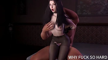 3D Sexy Asian Slave with Hot Pantyhose Got Fucked