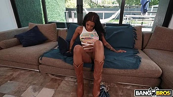 Rubbing Oil Over Big Booty