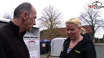 German boyfriend asks housewife on street about sex