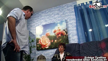 German mature housewife flirted and fucked on the street