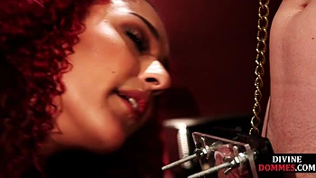 Strict femdom teaching discipline to incel