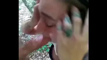 Balls deep hardcore face fuck