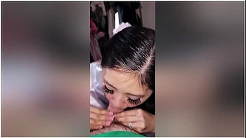 Asian Cosplay Blowjob With Mouth Full Of Cum