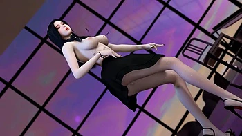 3D Skinny Asian Stripper Naked Her Perfect Ass Dance for You