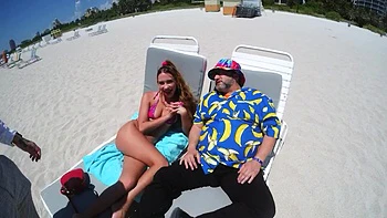 Khloe Kapri enjoys passionate sex with her boyfriend on the beach.