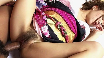 Small Tits traditional Japanese Teen caught masturbate and seduce to uncensored Creampie Fuck