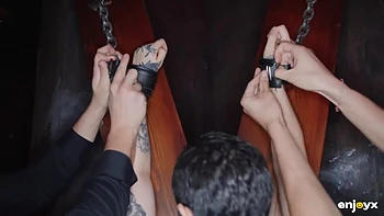 Saba Lapiedra - Short Haired Babe Gets Dominated By Jimmy And Tommy