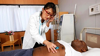 Black big cock for hot japanese milf nurse Mio Shido