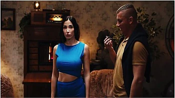 French Brunette With Fake Enhanced Huge Boobs Gets Her Nipples Sucked While Frozen In Time - Steve Q And Clea Gaultier