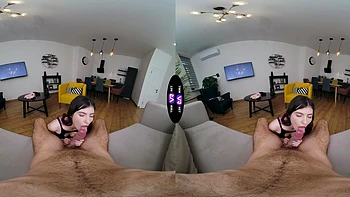 Brunette beauty Luna Lynx rides cock in sexy lingerie