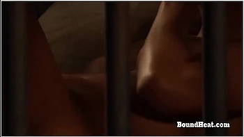 Lesbian Peaks Through Floor And Masturbates