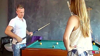 Lady Bugs Ass Destroyed During Biliard Match