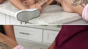 Jade Kimiko  Jade Double team Fixing Stepbro s Leaky Cock ft. Jade Maris: Porn