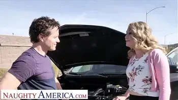 Naughty America Elle McRae cheats on husband with manly neighbor