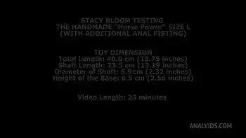 Stacy Bloom Testing The Handmade Horse Power Size L (With Additional Anal Fisting) TWT053