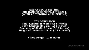 Sasha Beart Testing The Handmade Impaler Size L (With Additional Anal Fisting) TWT081
