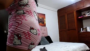 Hot brunette recorded masturbating in pajamas with the lsuh by Kimberly grey: Porn