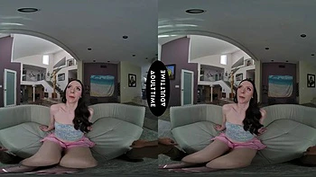 UP CLOSE VR - Gorgeous Petite Brunette Celestina Blooms Is Craving A CREAMPIE From You - POV: Porn