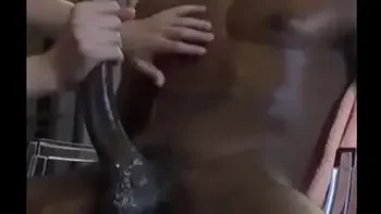 Edging handjob of HUGE black cock leads to shaking cumshot