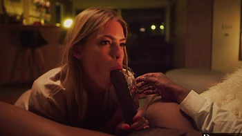 The couple, including blonde Leah Lee, enjoys passionate interracial sex with Isiah Maxwell.