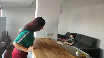 caught my stepdad masturbating and I did the same, anal masturbation and double penetracion on the kitchen table, almost got caught