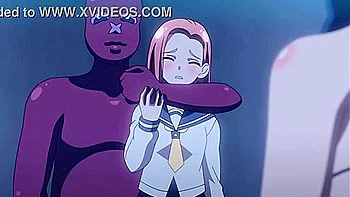 She is captured by the enemy, stripped naked, and fucked, with a creampie.