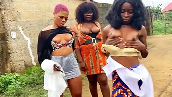 Big Booty Ebony Babe Sloppy Eating Hot Black Friends Tight Pussy by African Lesbians: Porn