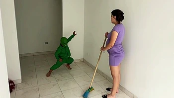 Sexy Pregnant Latina Finds A Horny Little Monster At Home Who In Exchange For Not Bothering Her Ends Up Fucking Her Hard