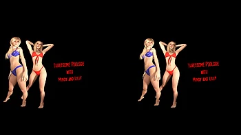 FVR - 4 - Threesome Poolside - Mindy and Lilly