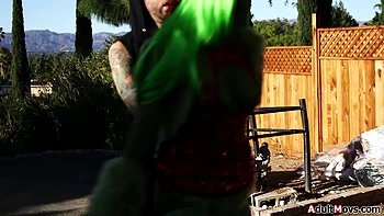 The Grinch couldnt ruin Christmas n now wants it up her ass