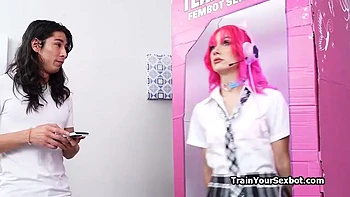 Banging the sexy gamer sexbot in the chair