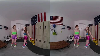 Stretching with Two Hotties 4