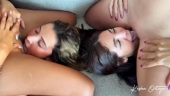 Slutty Brunette Kesha Ortega Gets Nasty With Some Wet Pussies