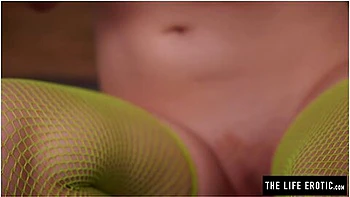 This Busty Babe Uses A Big Glass Bottle As A Makeshift Dildo With Gina Snow