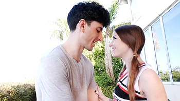 Myra Moans, the mischievous stepsister, gets her tight pussy filled with a big dick.