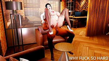 3D Hot BBW Asian Slut Have a Hardcore Sex with Big Cock