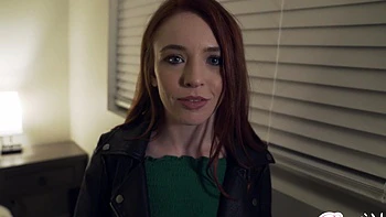 Redhead hottie Madi Collins rides Jay Romero’s cock with passion