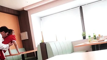 Hot Japanese Babe At The Restaurant