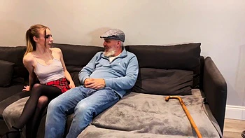 Puffy cameltoe bae cuntplowed by grandpa