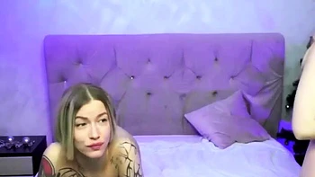 Two hot blonde teen sluts suck cocks and get pounded hard li