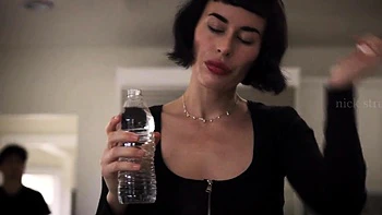 Brunette Bombshell Olive Glass Unveils Her Massive Tits in