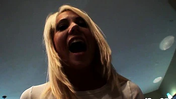 Sexy blonde gets nipples twisted