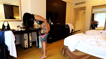 Big booty Thai MILF wife POV blowjob