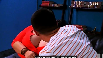 Massive tits secretary gives interview and gets cock