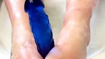 Close up foot fetish on cam